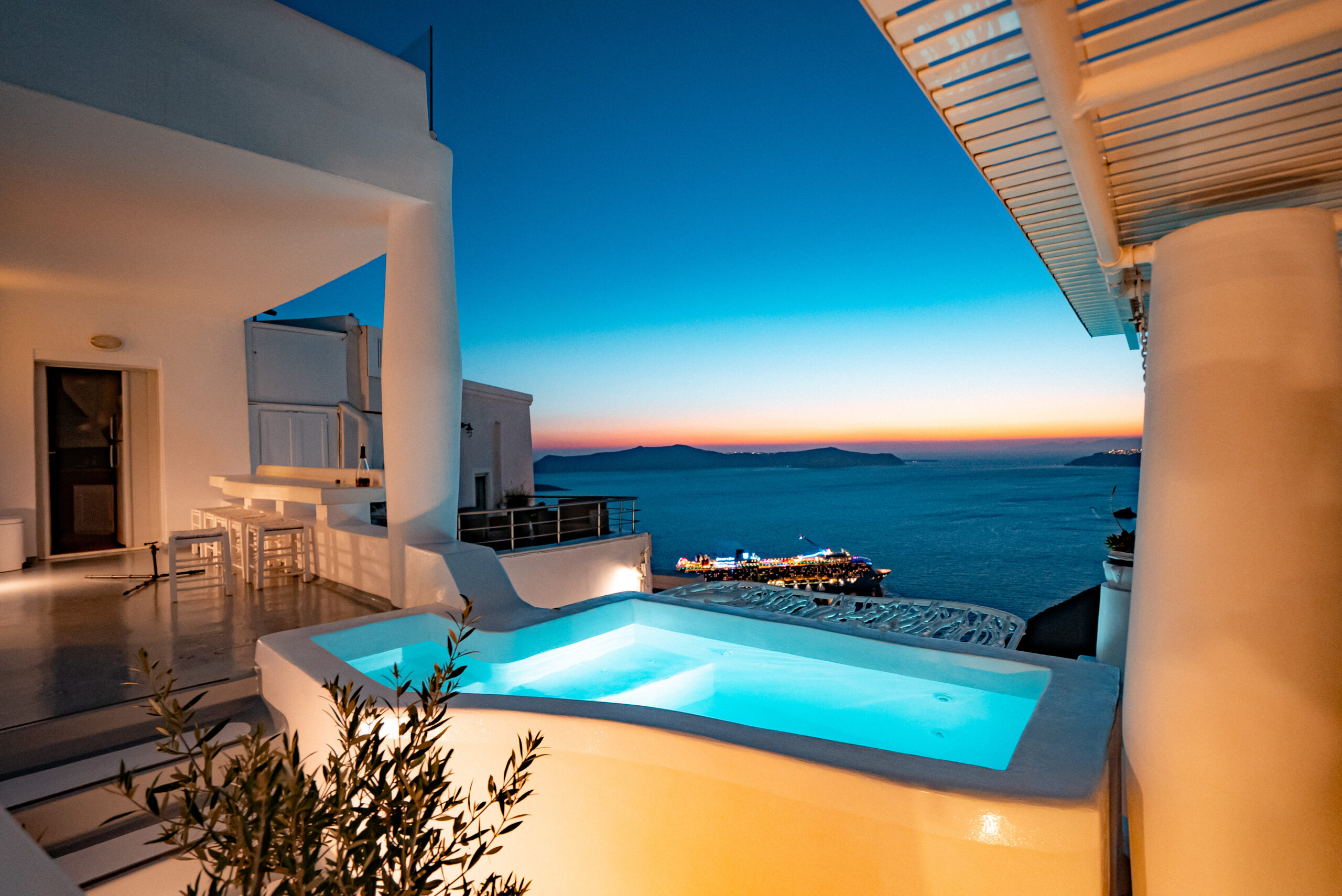 Santorini aegean sea view